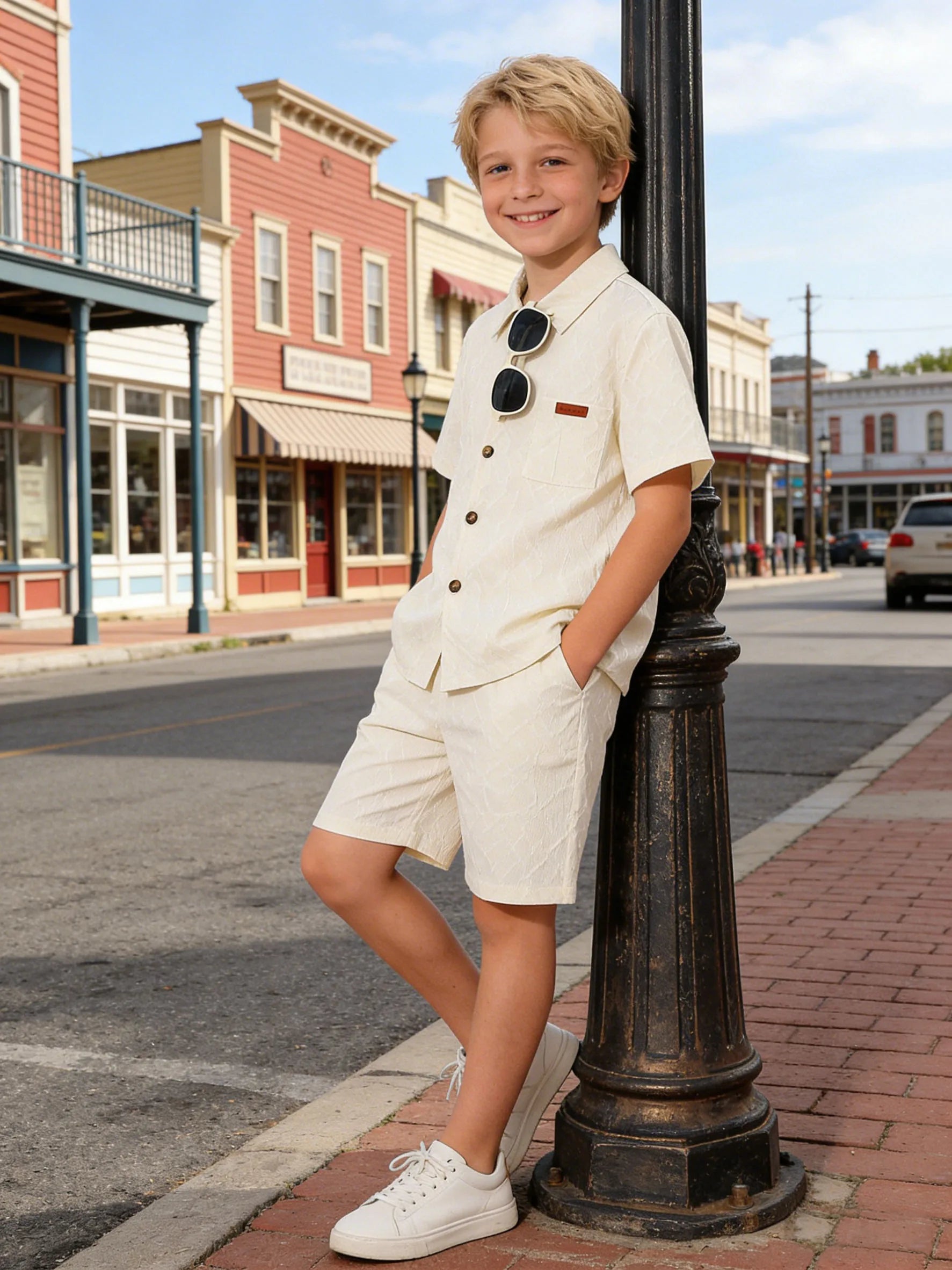 Boys' Casual Summer Fashion Set for Outdoor Activities