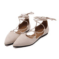 Pointed Toe Roman Sandals for Women in Flock Material