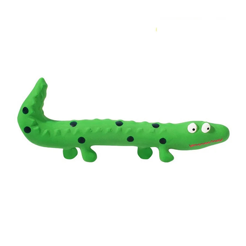 Squeaky Rubber Lizard Dog Chew Toy for Small and Medium Dogs