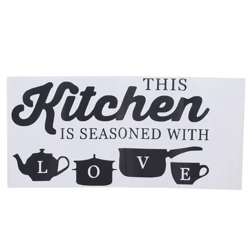 Creative PVC Kitchen Wall Stickers in Black for Home Decor