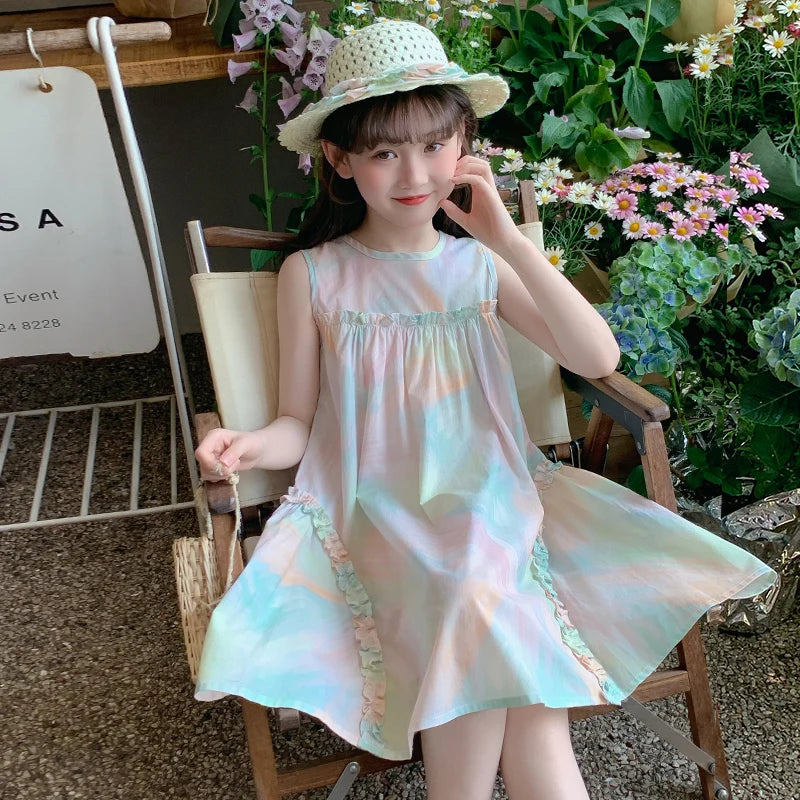 Girls Cute Cotton Summer Dress for Ages 4-6