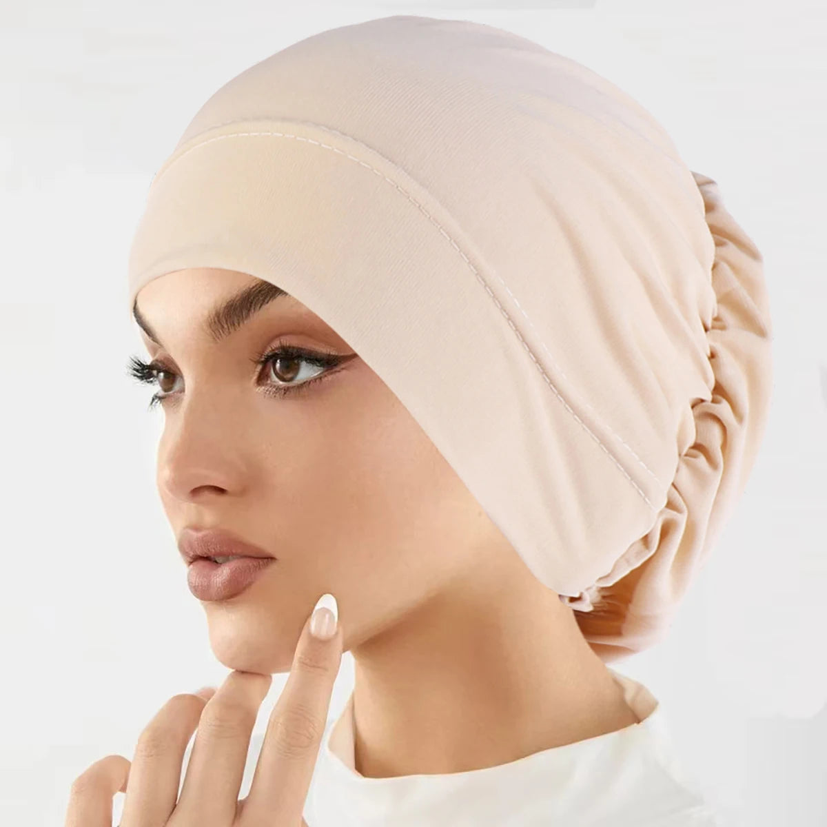 Soft Stretch Solid Color Turban Hat for Women and Girls
