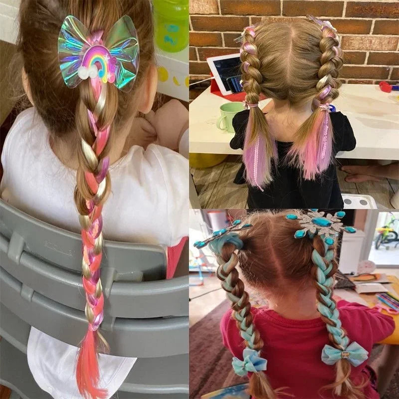 Girls Colorful Sequin Hair Scrunchies for Fashionable Ponytails