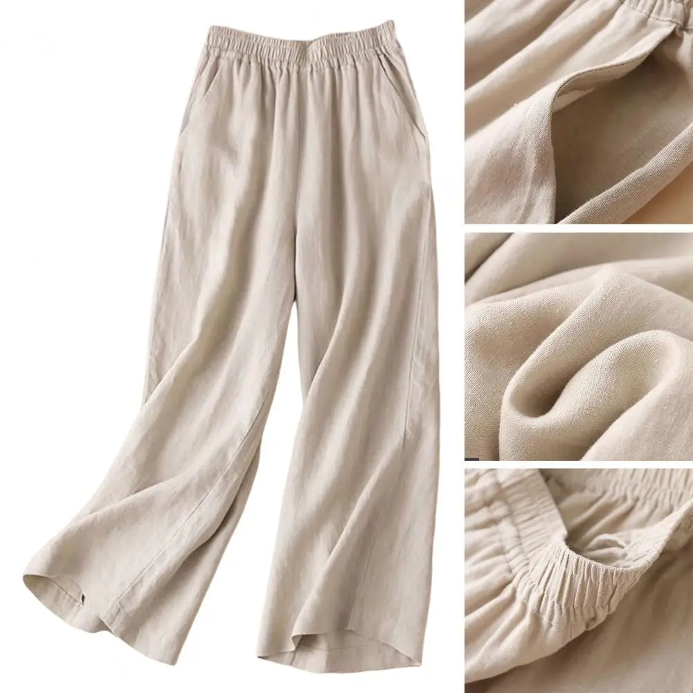 Lightweight Cotton Linen Summer Pants for Women