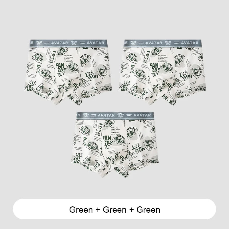 Men's Cartoon Boxer Shorts in Cotton and Elastane