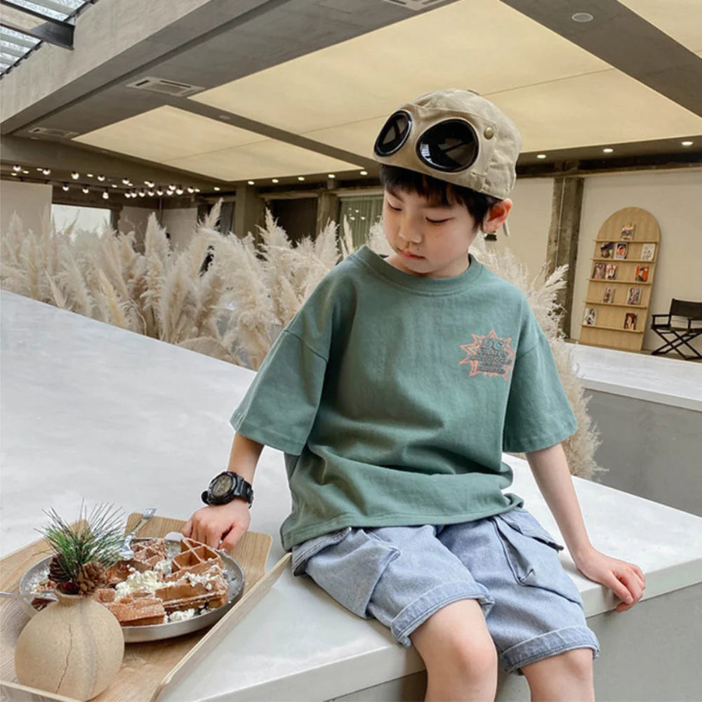 Cotton Short-Sleeve T-Shirt for Boys Age 1-3 Years