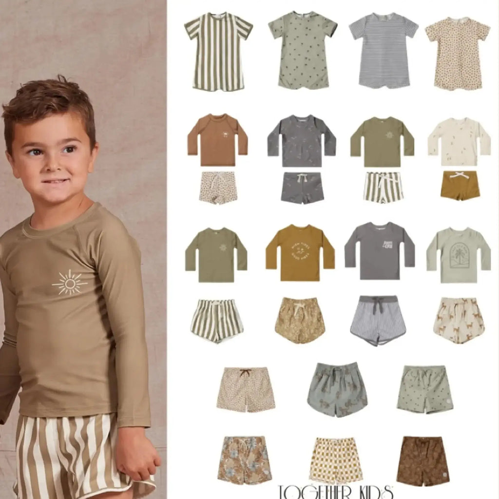 Boys Casual Swimwear Set 1-12Y Summer Striped Toddler Bathing Suit