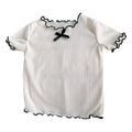 Girls' Korean Style Ice Silk T-shirt for Summer 2025