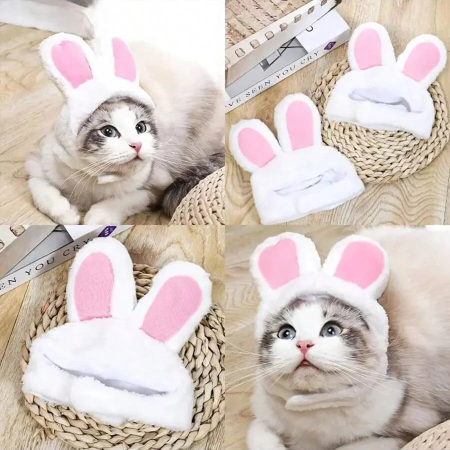Soft Plush Headwear for Cats and Small Dogs