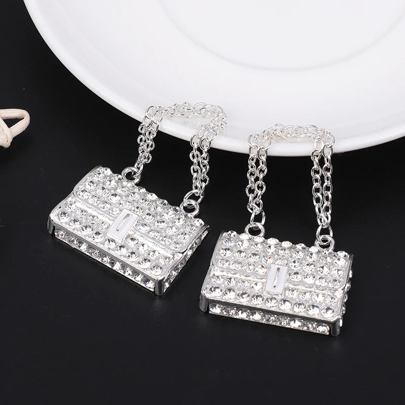Dollhouse Miniature Metal Chain Handbag for Kids