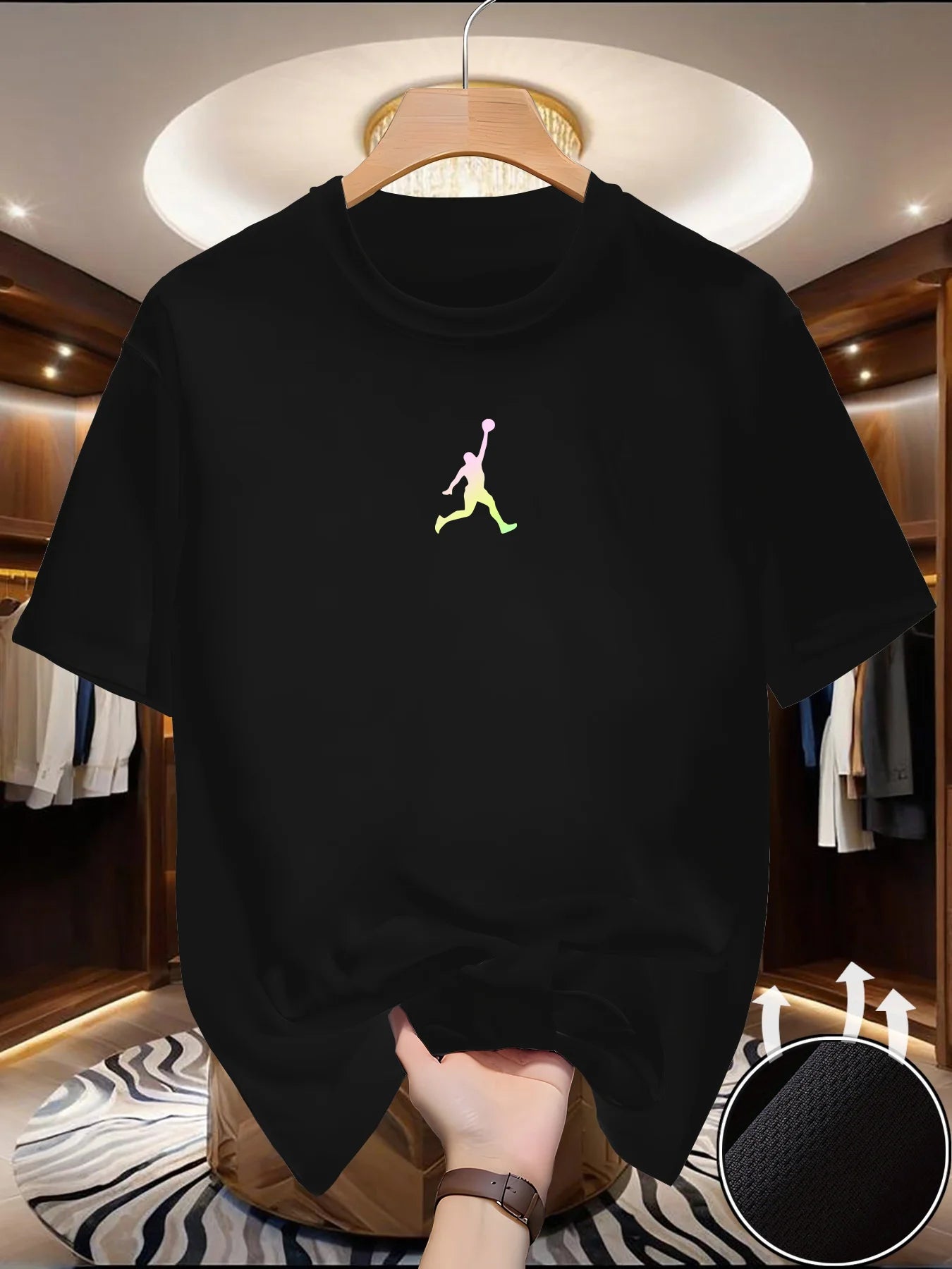 Trendy brand short-sleeved T-shirts for men and women, popular summer style, versatile, slim-fitting printed round neck tops