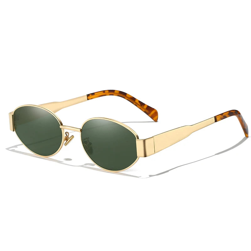 Blanche Michelle Alloy Oval Sunglasses for Outdoor Use