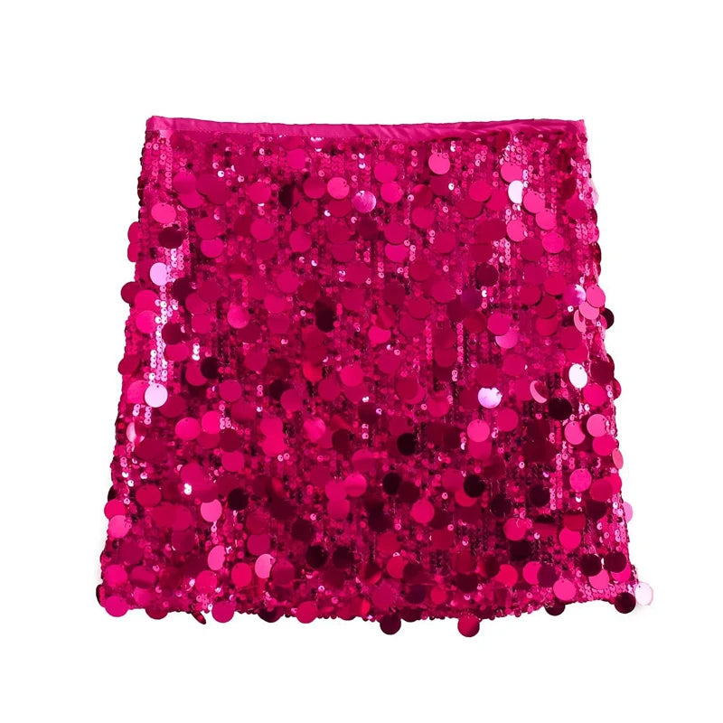 Bodycon Sequin Skirt for Women High Waist Mini Style