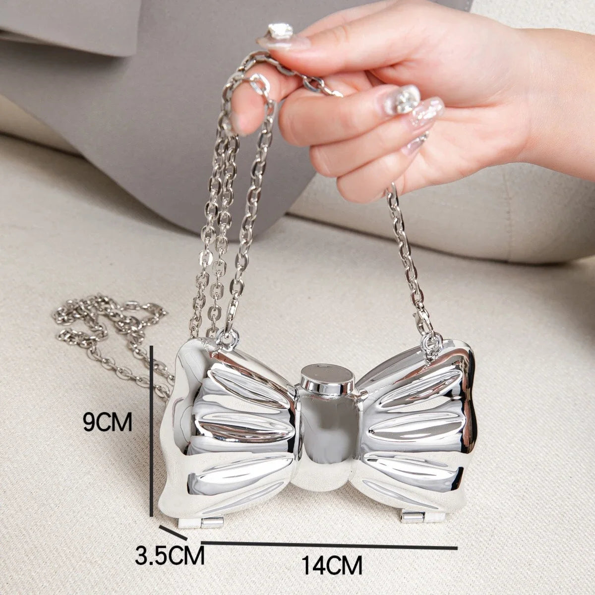 Luxury Acrylic Bow Clutch Bag for Women Evening Events