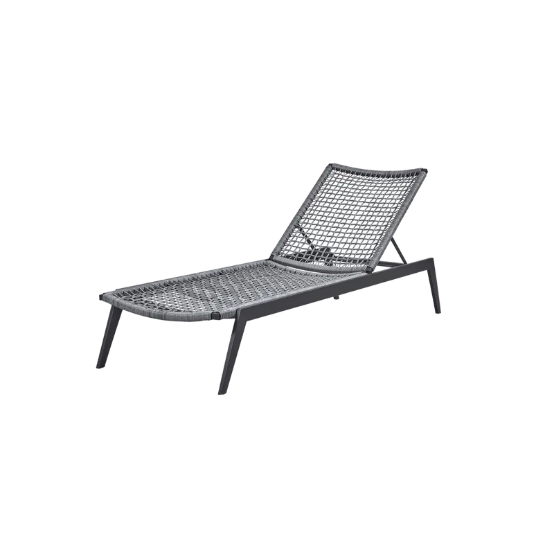 Modern Aluminum Chaise Lounge with Cushion for Outdoor Relaxation