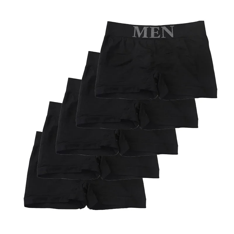 Men's High Elastic Boxer Briefs Soft Cotton Stretch Shorts