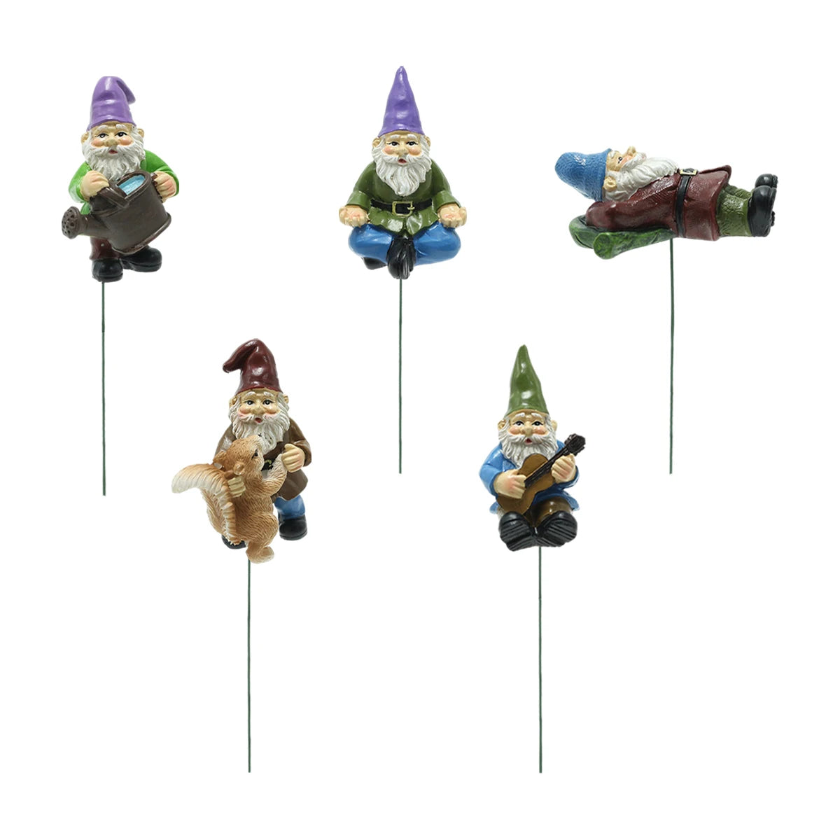 Resin Dwarf Flower Pot Inserts Set of Five for Outdoor Decor
