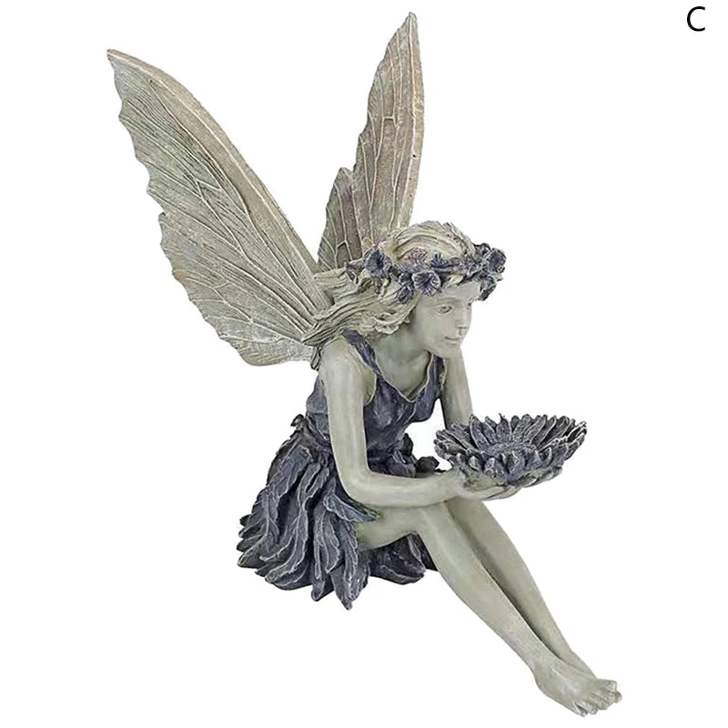 Resin Fairy Statue Garden Ornament for Outdoor Decoration