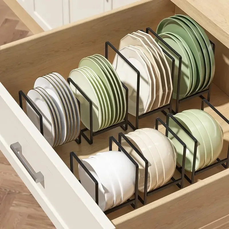 Metal Dish Storage Rack for Kitchen Countertop Organization