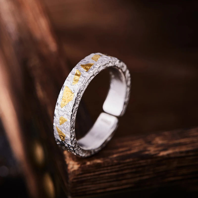 HX High-end Trendy Ring for Men Niche Design Self-discipline Hand-made Opening Adjustable Fashionable and Versatile Accessories