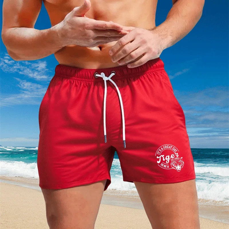 Men's swimwear beach shorts surfboard Breathable men's clothing swimming sports beach fashion summer Shorts creativity print