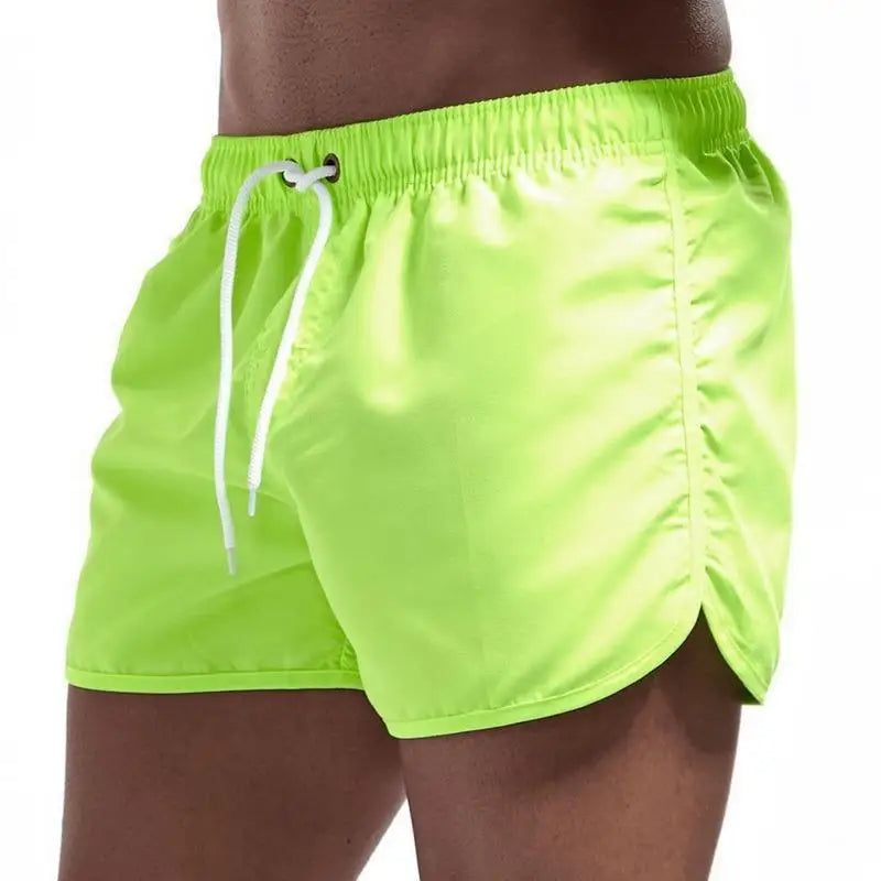 Men's Polyester Swim Trunks for Beach Wear in Solid Colors