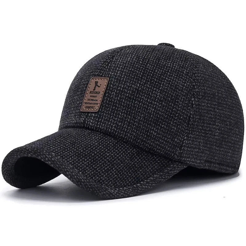 Men's Warm Baseball Cap with Earmuffs for Cold Weather