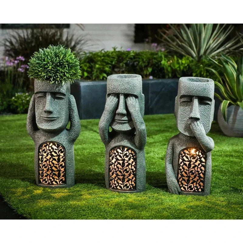 Easter Island Resin Statues for Garden Decoration