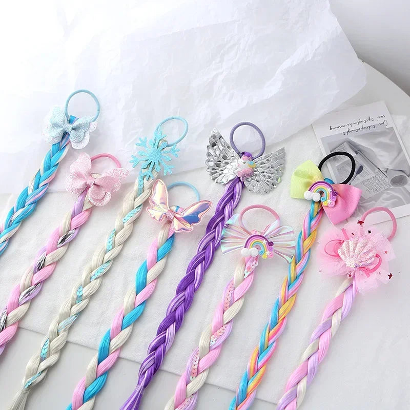 Girls Colorful Sequin Hair Scrunchies for Fashionable Ponytails