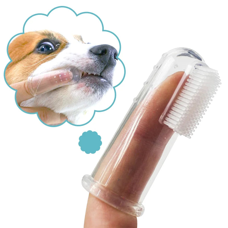 Super Soft Silicone Finger Toothbrush for Dogs and Cats