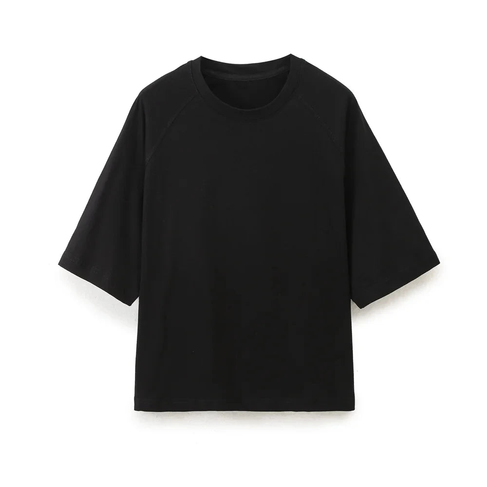 HH Women O Neck Loose Casual Short Sleeve T-Shirt
