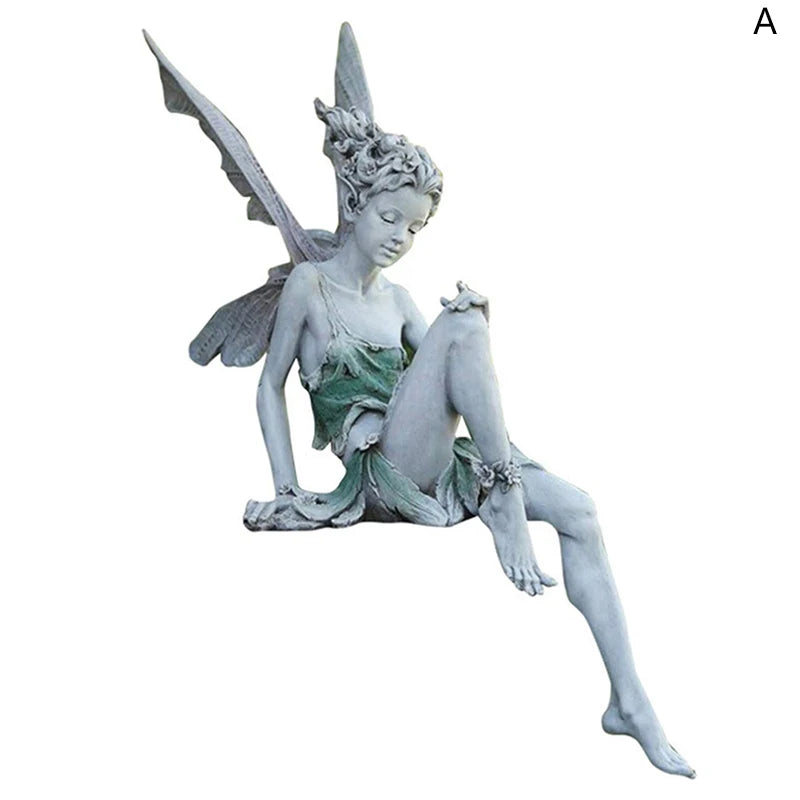 Resin Fairy Statue Garden Ornament for Outdoor Decoration