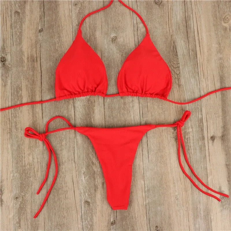 Women Sexy Bikini Set Push-up Padded Bra Two Piece Swimwear