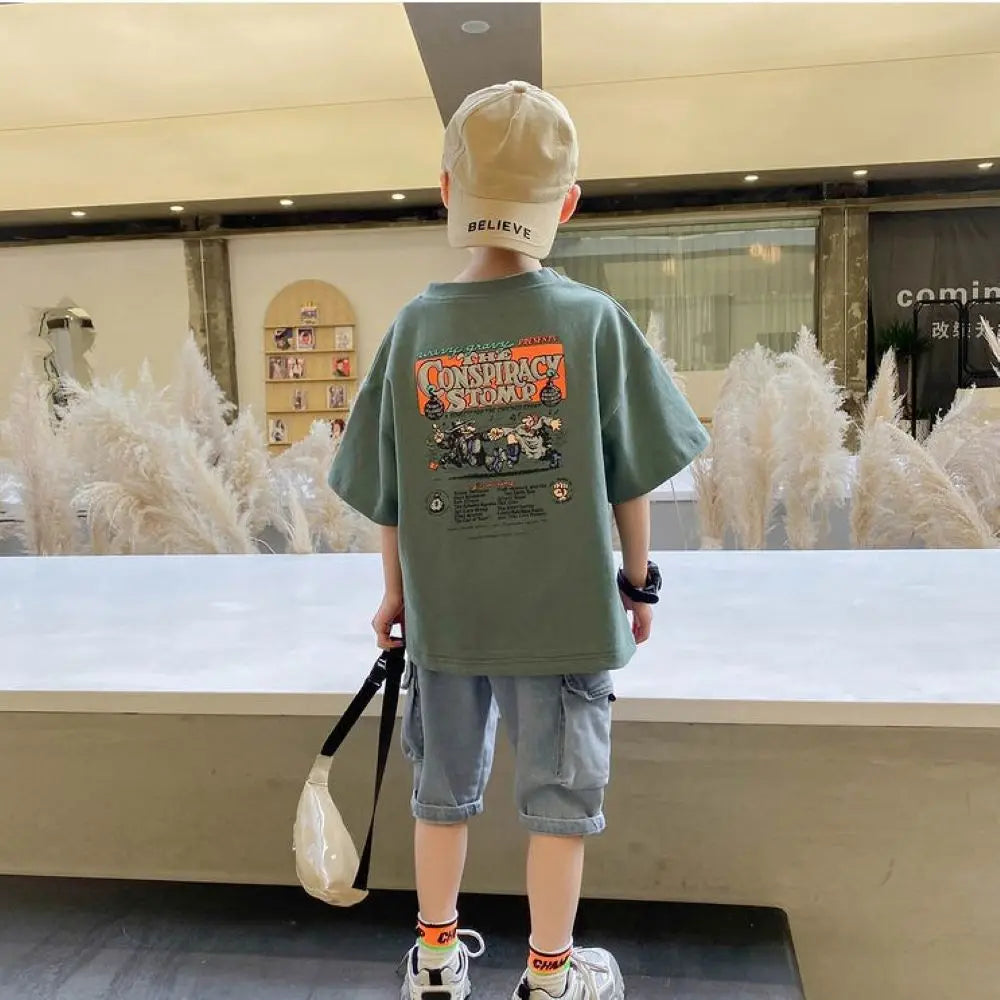 Cotton Short-Sleeve T-Shirt for Boys Age 1-3 Years
