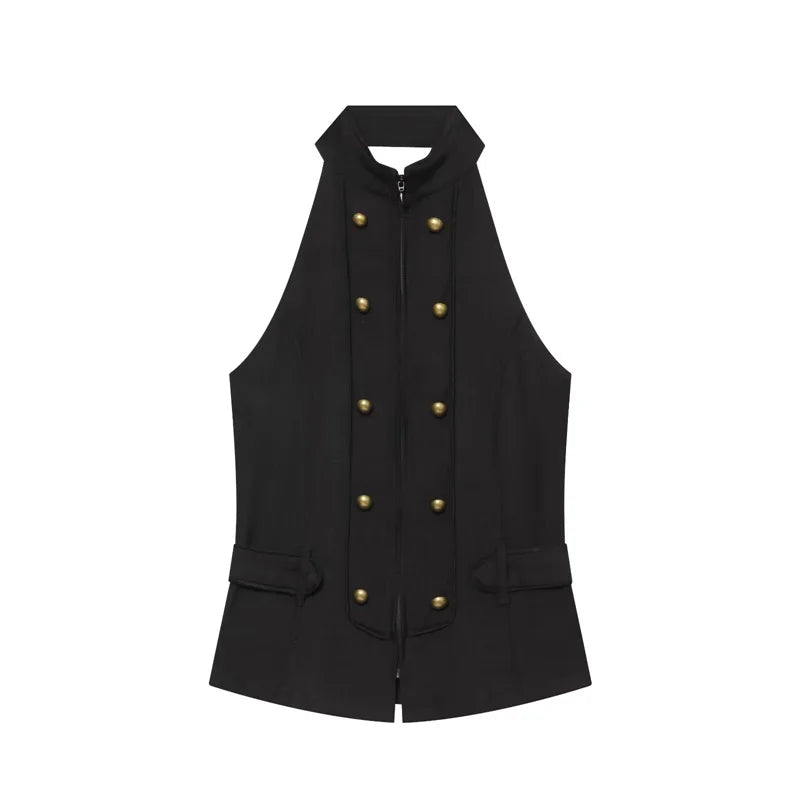Elegant Backless Halter Top for Women by Guobioziy