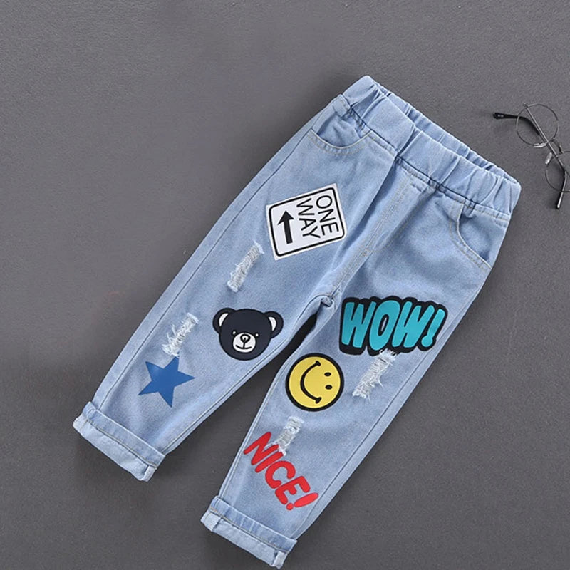 Boys Cotton Stretch Denim Jeans for Kids Casual Wear