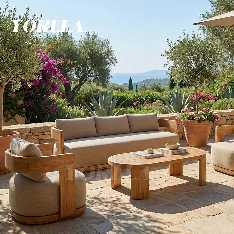 Luxury Teak Garden Sofa Set for Outdoor and Indoor Use
