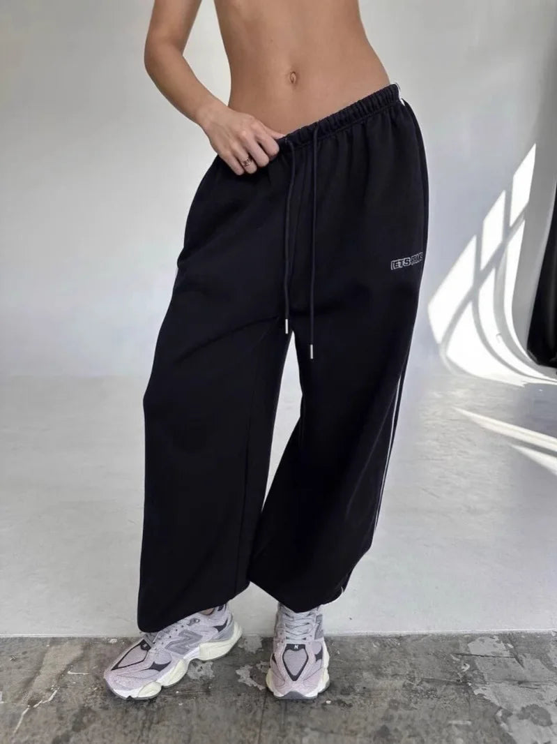 Wide Leg Stripe Trousers for Women by CONGRUN