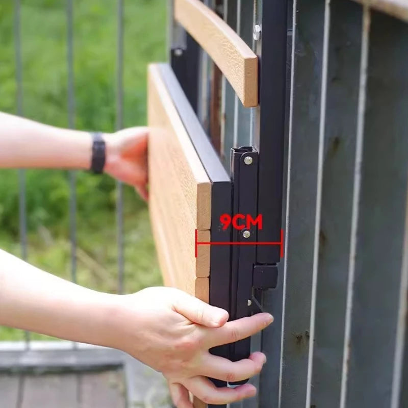 Portable Wooden Folding Outdoor Table for Balconies and Camping