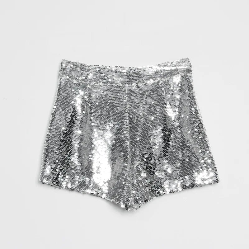 High Waist Sequin Shorts for Women by MALEY LifeStyle