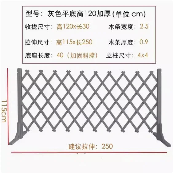 Expandable Spruce Wood Fence Indoor Outdoor Pet Barrier Garden Divider