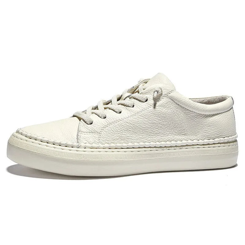 Men's shoes 2025 summer new casual versatile retro breathable men's shoes business board shoes cowhide men's shoes