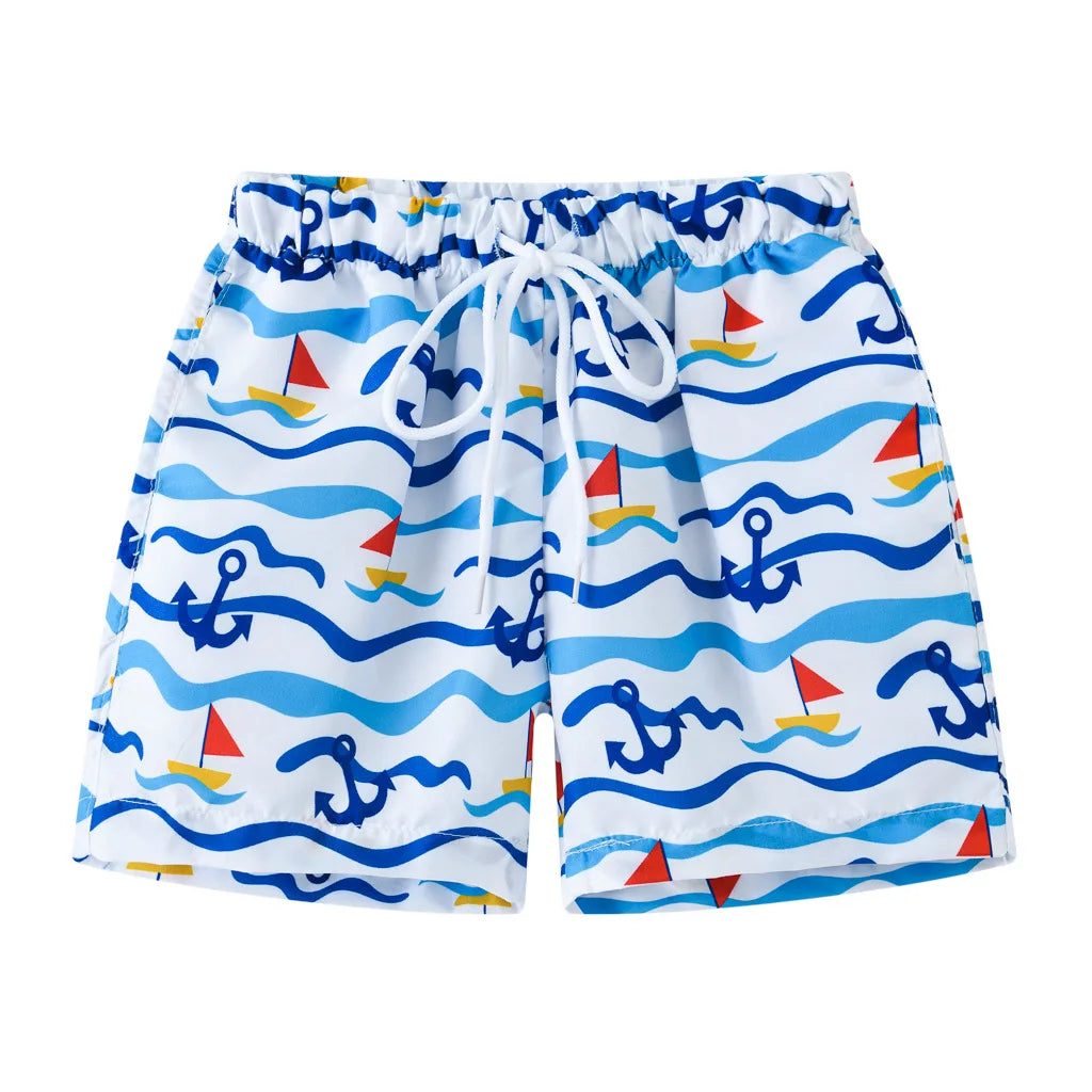 2026 Summer Boys Cartoon Swimming Trunks Beach Shorts