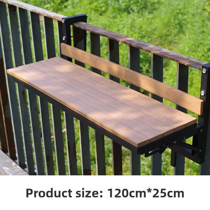 Portable Wooden Folding Outdoor Table for Balconies and Camping