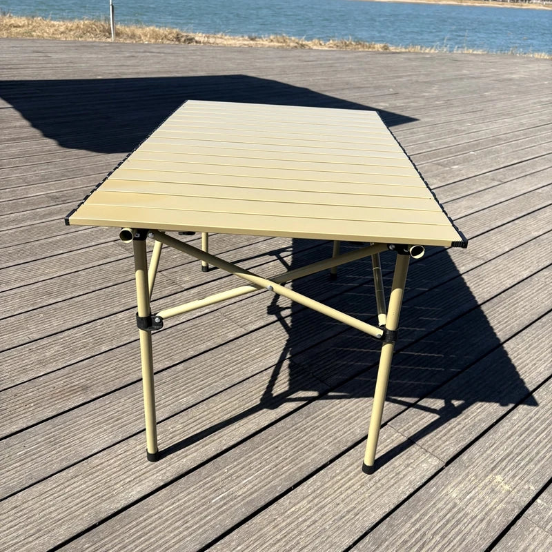 Portable Carbon Steel Folding Table for Outdoor Dining 95cm