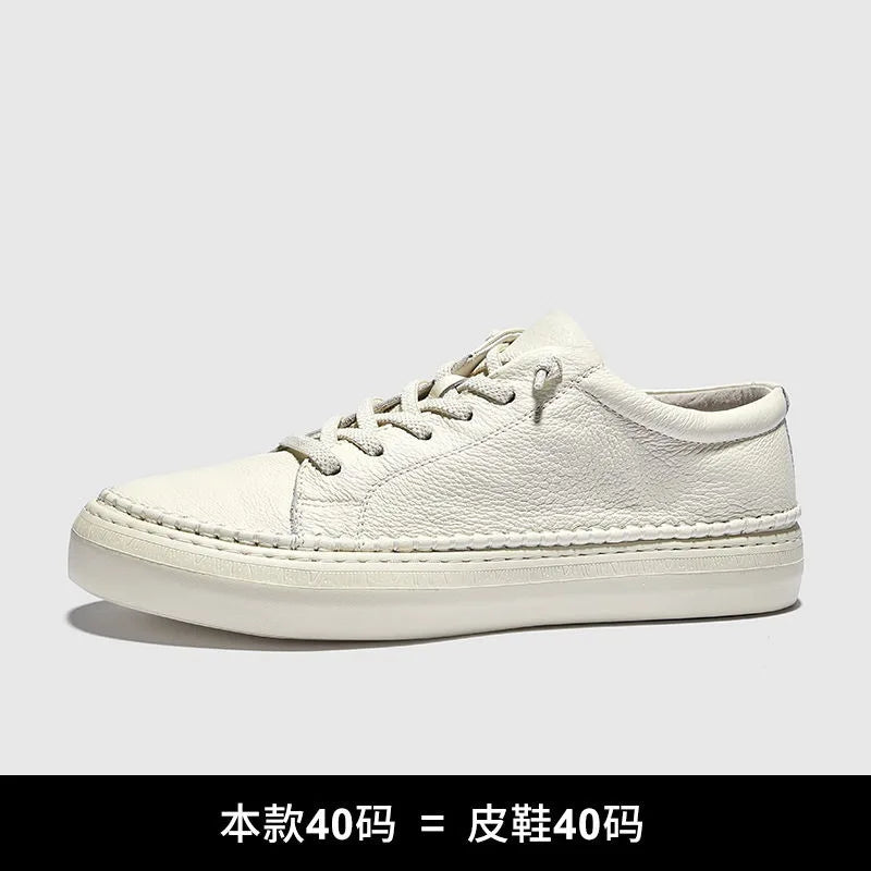 Men's shoes 2025 summer new casual versatile retro breathable men's shoes business board shoes cowhide men's shoes