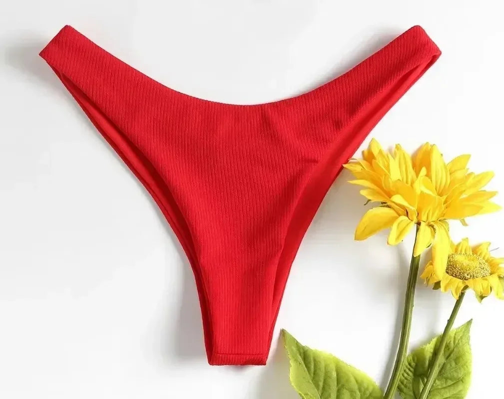 Low Waisted Thong Bikini Bottoms for Women by MALEY LifeStyle