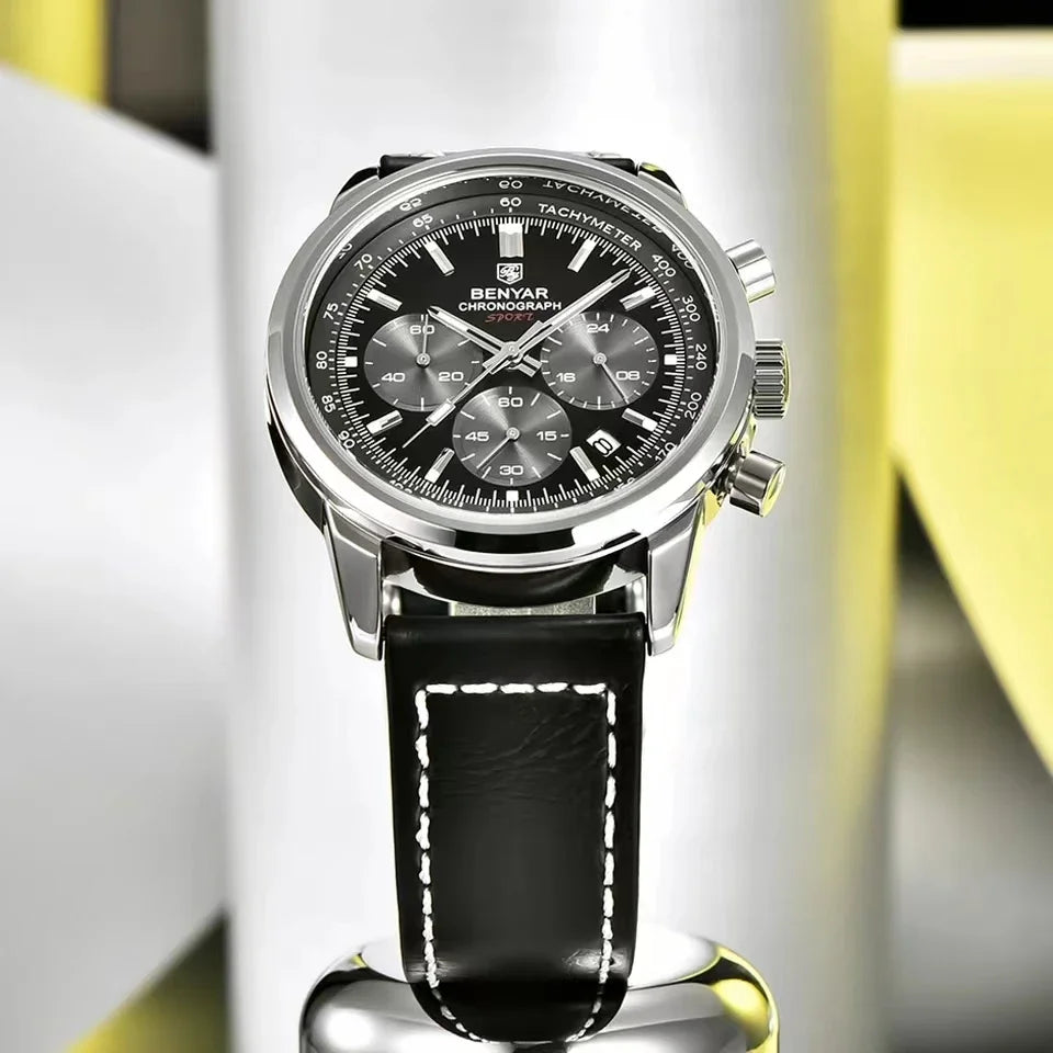 BENYAR 5188 Military Quartz Watch for Men Luxury Chronograph