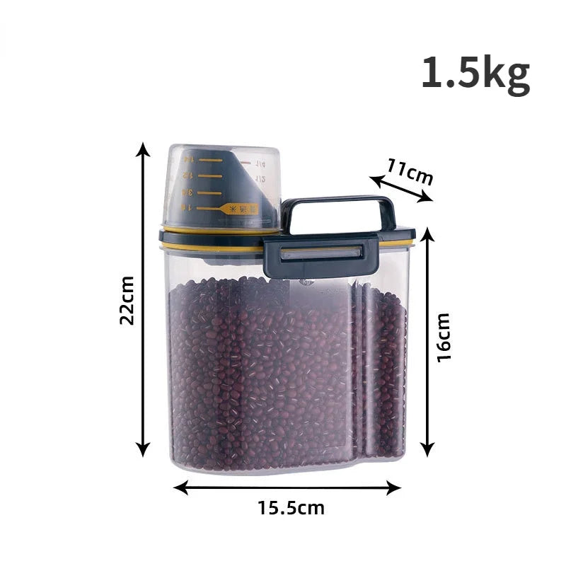 Airtight Pet Food Storage Container with Measuring Cup
