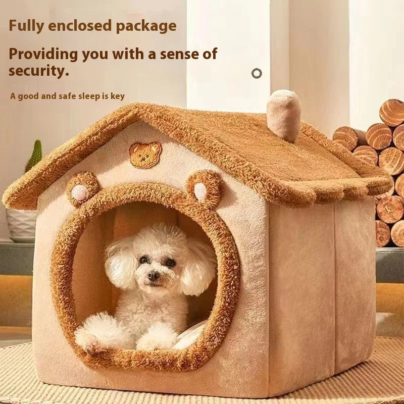 Bunny-Style Cozy Cave Bed for Cats Made with Arctic Cashmere